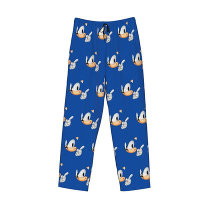 Pantalones de pijama personalizados para hombre con estampado «Soniced», con motivo de erizo, ropa de dormir, pantalones de estar por casa con bolsillos