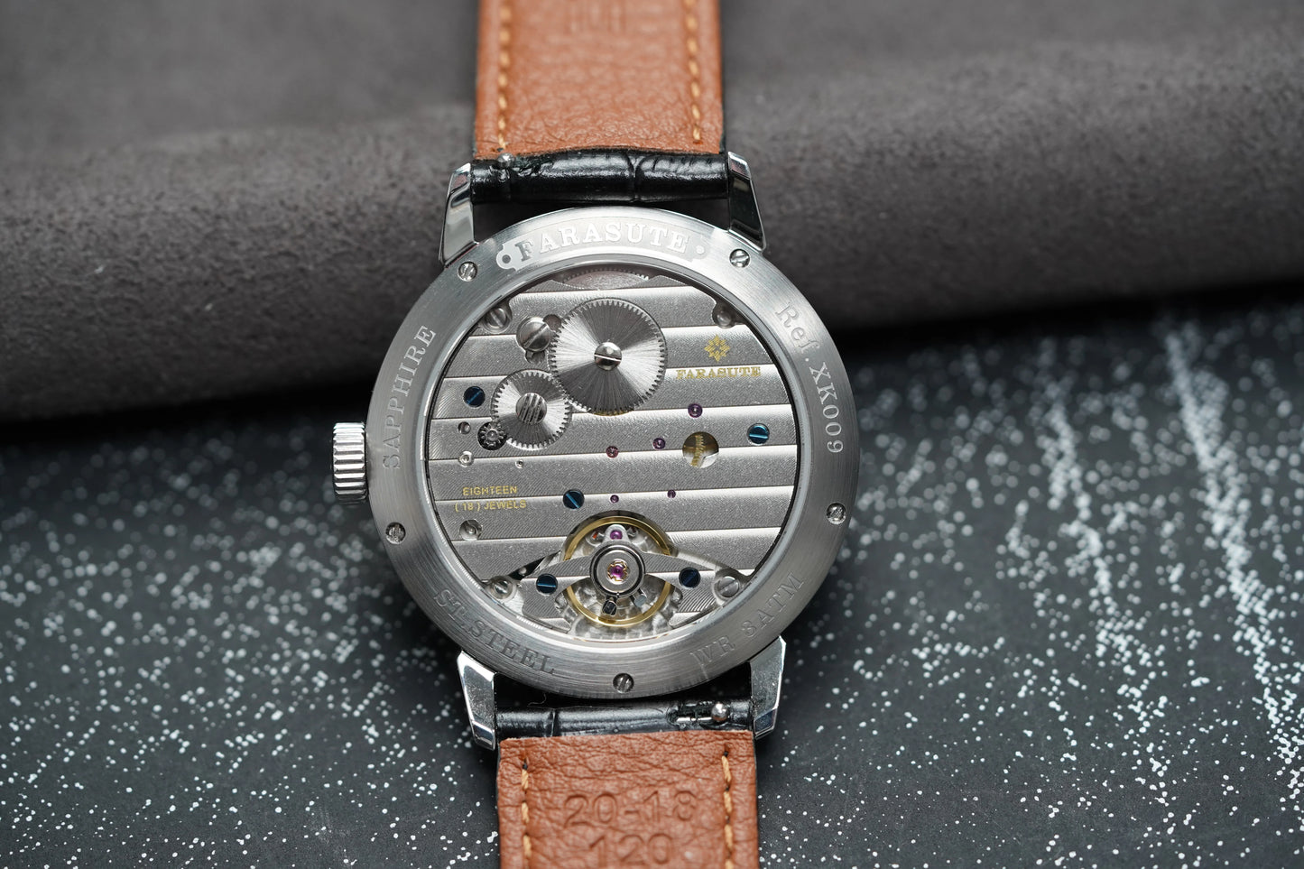 FARASUTE 2026 Fashion Power Reserve 80 Hours Hangzhou Customized Movement Manual Mechanical Watch for Men Sapphire Crystal watch