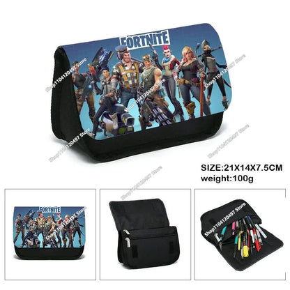 Fortnite Anime Character New Backpacks Cartoon Battle Royale Student 3-piece Set Book Bag Meal Box Pen Bag Anime Gifts