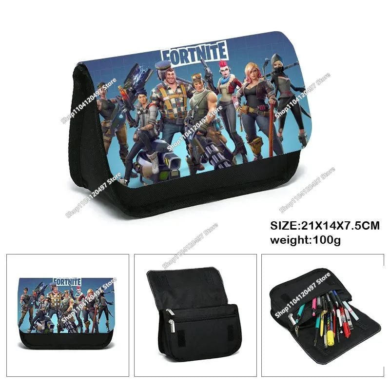 Fortnite Battle Royale Pencil Case for Kids Cartoon Stationery Storage Pen Box School Supplies Birthday Gift