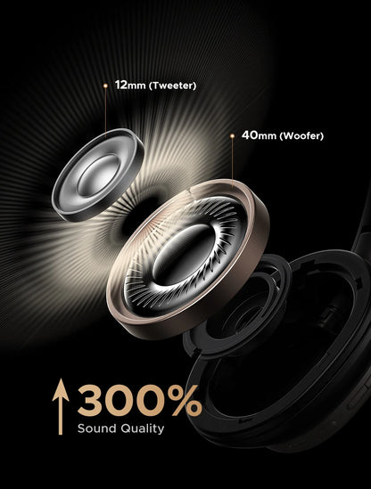 UGREEN Studio Pro Wireless Bluetooth ANC Headphones 48dB Noise Cancelling Over Ear Hi-Res LDAC 120H Playtime Headset