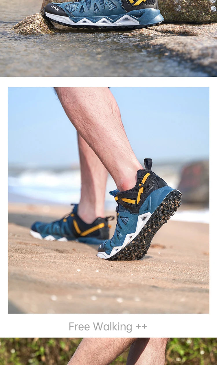 RAX Upstream Aqua Shoes for Men Outdoor Sports Sneakers Male Outdoor Summer Beach Sandals Fishing Shoes Swimming Shoes