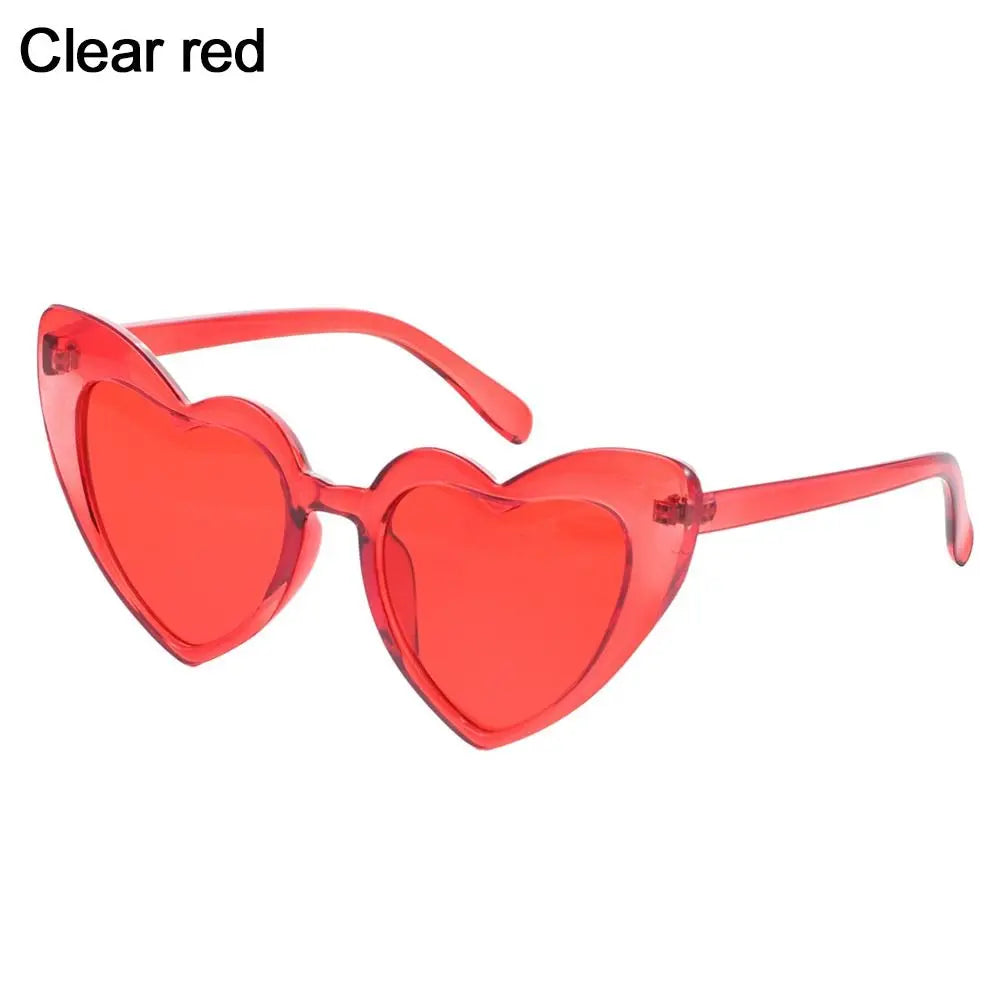 Ochelari de soare în formă de inimă, cu ramă metalică fără ramă, lentile degradate, ochelari de soare „Love Heart” pentru femei, protecție UV400