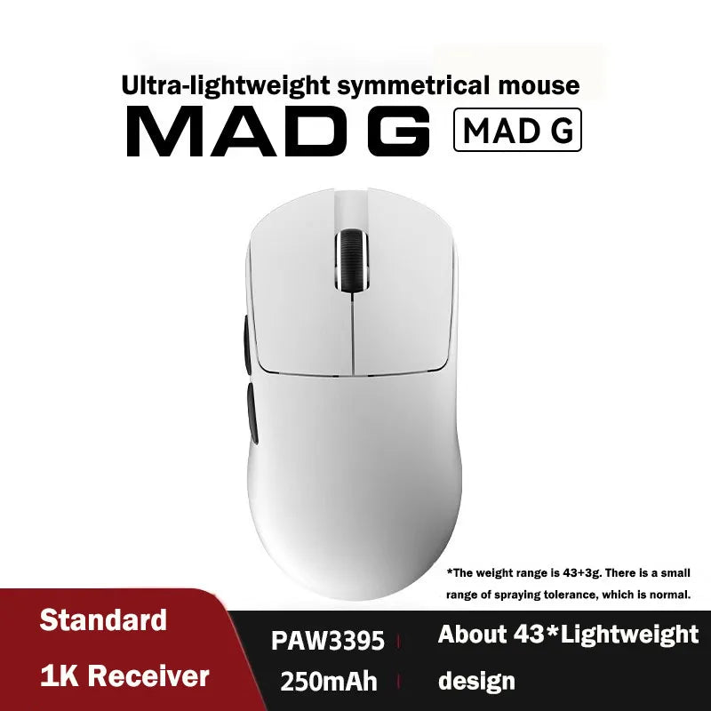 FGG Madlions Mad G Pro Max Ultra-lightweight Wireless Mouse Original 8K HZ Dual-Mode Low Latency PAW3395 Gamer Accessories Gifts