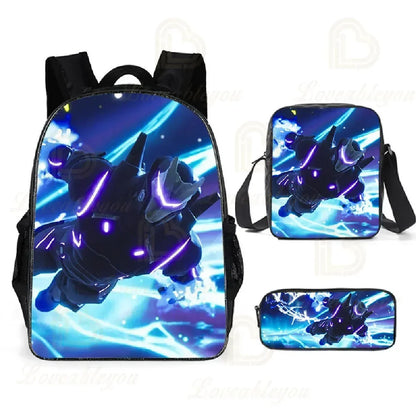 F-FORTNITE Battle Games Backpack for Children School Bag Boys Girls Primary Crossbody Pencil Case Kids Toddler Backpack