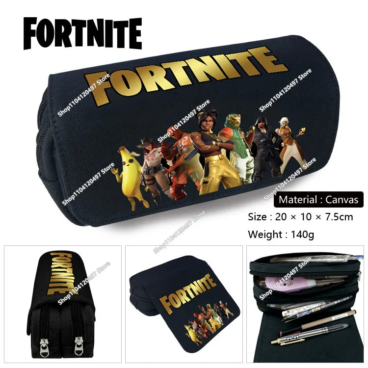 Fortnite Anime Character New Backpacks Cartoon Battle Royale Student 3-piece Set Book Bag Meal Box Pen Bag Anime Gifts