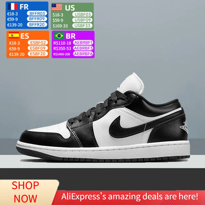 Nike Air Jordan 1 Low unisex-koripallokengät, klassinen pehmustettu mukavuus ja kevyt tuki urheiluun ja vapaa-aikaan DC0774-101