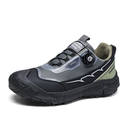 Rotary Buckle Men's Trekking Sneakers Outdoor Platform Hiking Shoes Comfortable Non-Slip Climbing Walking Shoes for Men
