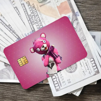 Cuddle Team Leader Fortnite Game Card Stickers for Bank Access Protective Waterproof Film Cover Sticker Surprise Gift