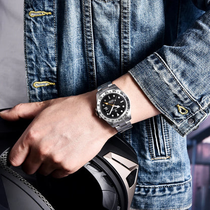 Pagani Design 2026 New Men's Diver Watch 42mm Sapphire Automatic Mechanical GMT Watch 100m Waterproof PD1682