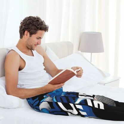 Pantalones de pijama personalizados para hombre con estampado «Soniced», con motivo de erizo, ropa de dormir, pantalones de estar por casa con bolsillos