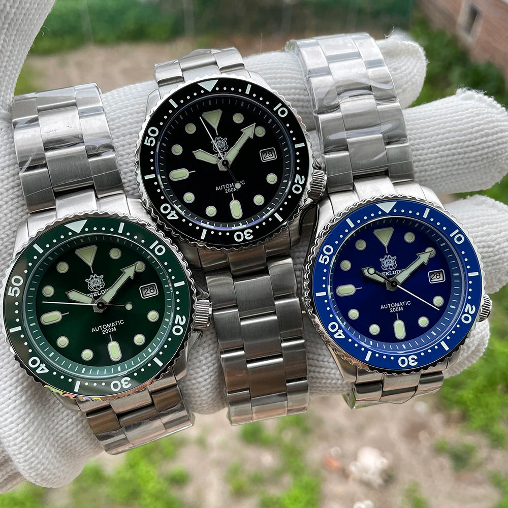 STEELDIVE SD1973 Men's Dive Watch NH35 Automatic Mechanical Men's Watch Luminous Ceramic Bezel Diver Watch Men Watches Sapphire