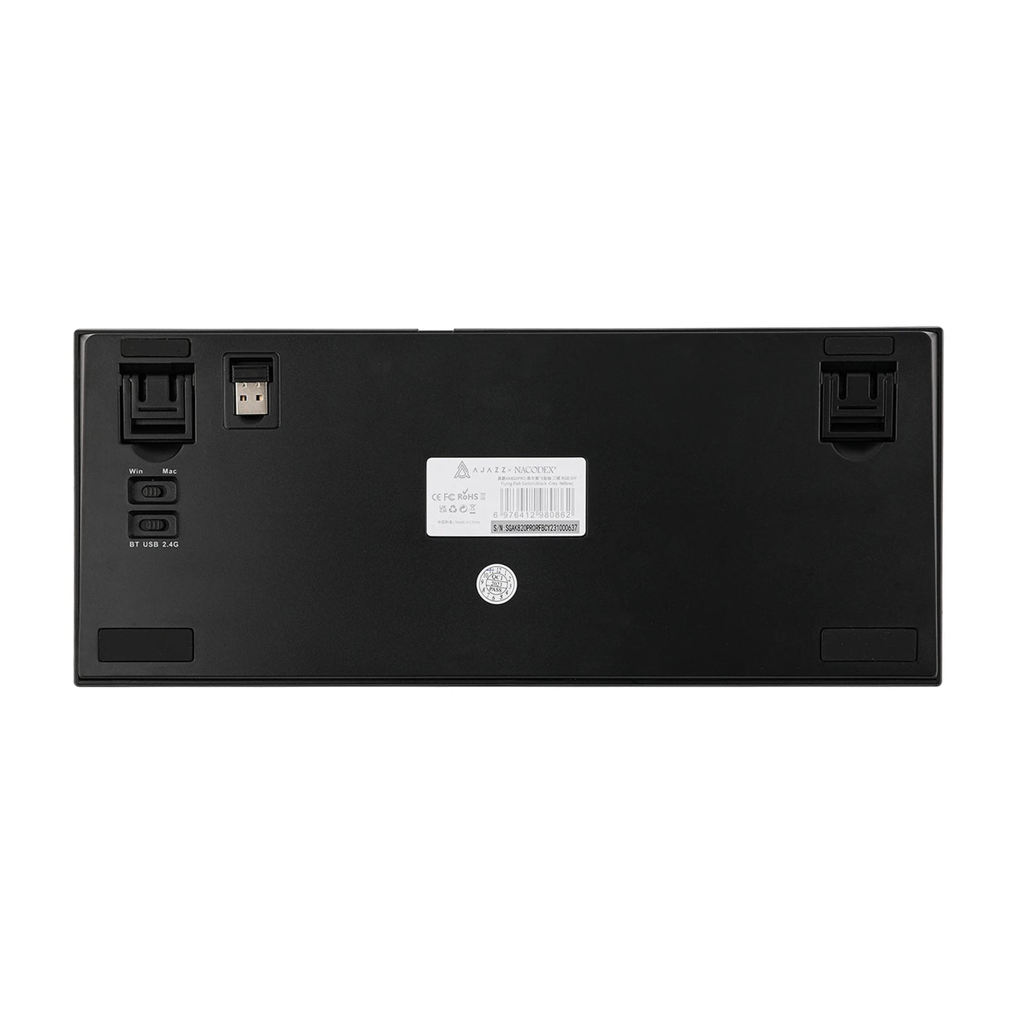 Ajazz AK820 Pro 75% Gasket-mounted Bluetooth 5.1/2.4G Wireless/Wired Mechanical Keyboard with TFT Screen for Mac/Win
