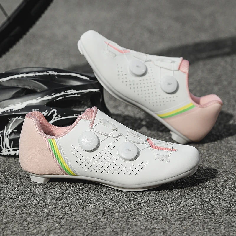 Road Cycling Shoes Flats Cleats Shoes Speed Cycling Sneakers Men’s Bike Shoes Women’s Self-Locking Non-slip Mountain Bicycle SPD Shoes