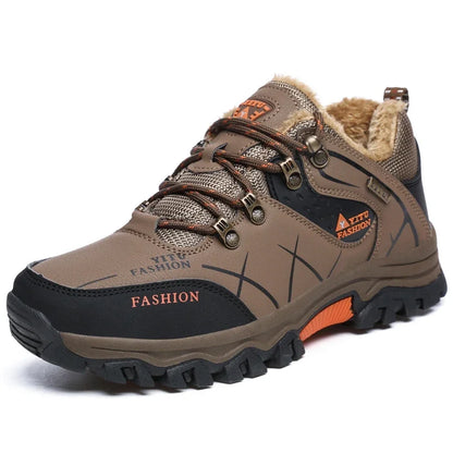 Suede Leather Men's Hiking Shoes Outdoor Trail Trekking Sneakers Men Non-slip Breathable Climbing Shoes Men's Mountain Sports Shoes