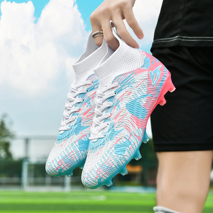 Chaussures de Football pour hommes TF/FG Sneaker garçon confortable société Original résistant chaussures de Football de qualité supérieure bottes de Football à longues pointes