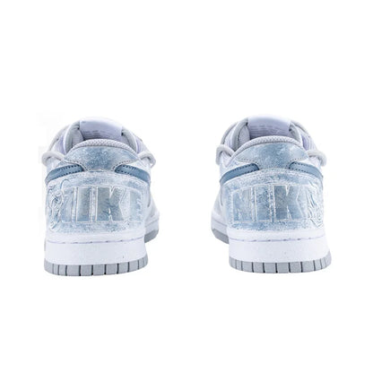 Anpassade sneakers Nike Big ”Tide Wave & Cloud” med kinesisk bläckgraffiti, retro låga herrskateskor