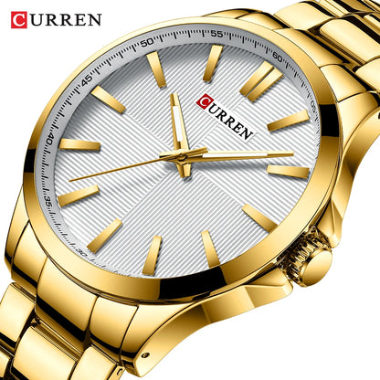 Relógio de homem CURREN – Modelo de luxo, estanque, estilo militar, em aço inoxidável – Relógio de pulso desportivo (ref. 8322)
