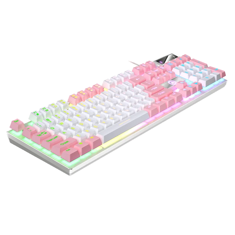 Wired USB Gaming Keyboard with Backlight, 104 Key Gamer Keyboard for Computer/Laptop/PC, Ergonomic Design, Office Gaming Accessory
