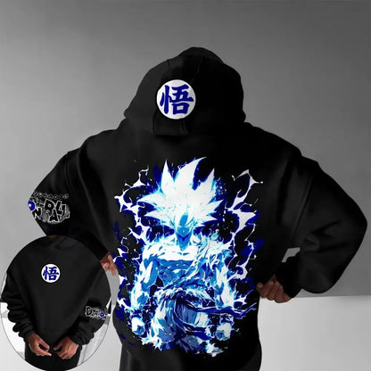 Sudadera con capucha de Dragon Ball con Goku para hombre y mujer, para primavera y otoño, ropa urbana, oversize, informal, con estampado de anime