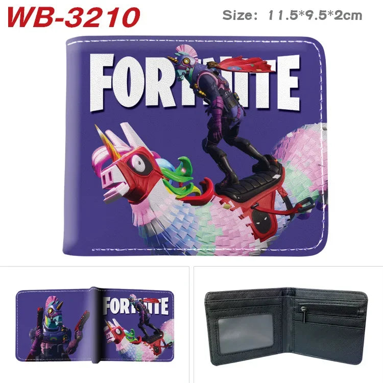 Fortnites Wallets for Kids Anime Fortress Night Wallet Cartoon Card Holder Bag Leather Short Purse Fashion Fold Purses Boys Gift