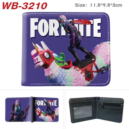 Fortnites Wallets for Kids Anime Fortress Night Wallet Cartoon Card Holder Bag Leather Short Purse Fashion Fold Purses Boys Gift