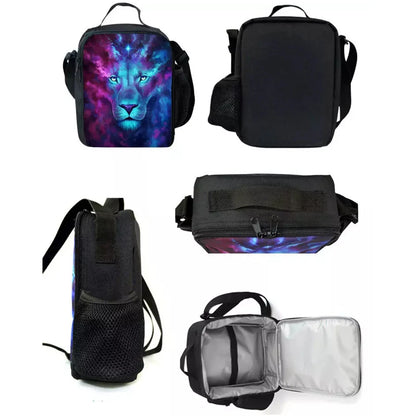 Classic Game FortniteS Child Backpacks Lunch Bag Pencil Case Pupil Large Capacity School Bags For Boy Girl Best Gift