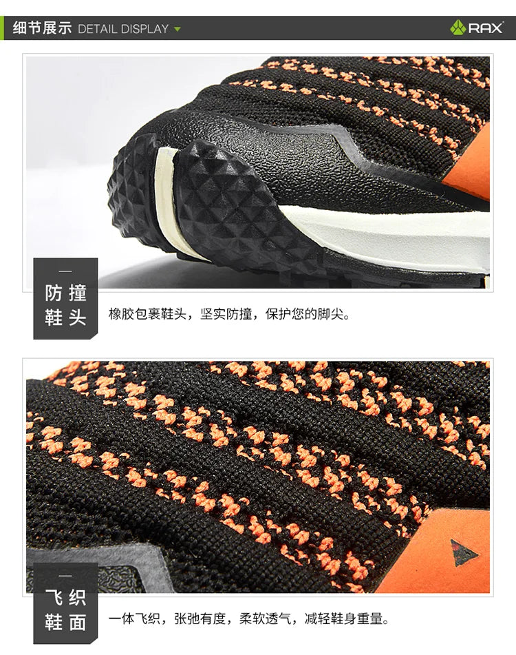 Rax Men's Waterproof Hiking Shoes Breathable Hiking Boots Outdoor Trekking Sports Sneakers Tactical Shoes