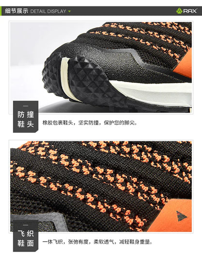 Rax Men's Waterproof Hiking Shoes Breathable Hiking Boots Outdoor Trekking Sports Sneakers Tactical Shoes