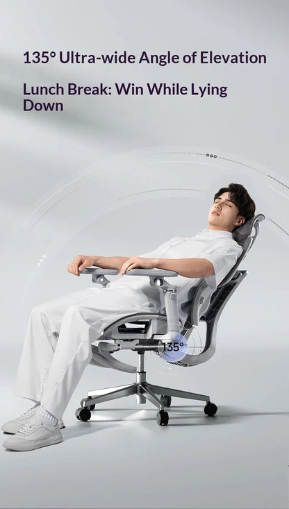 Ergonomic Office Mesh Chair Adjustable Executive Computer Chair with Rolling Swivel Base, Modern Gaming Chair for Home Office Desk Setup