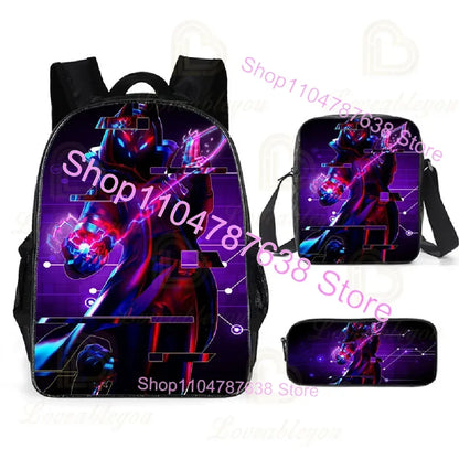 F-FORTNITE Battle Games Backpack for Children School Bag Boys Girls Primary Crossbody Pencil Case Kids Toddler Backpack