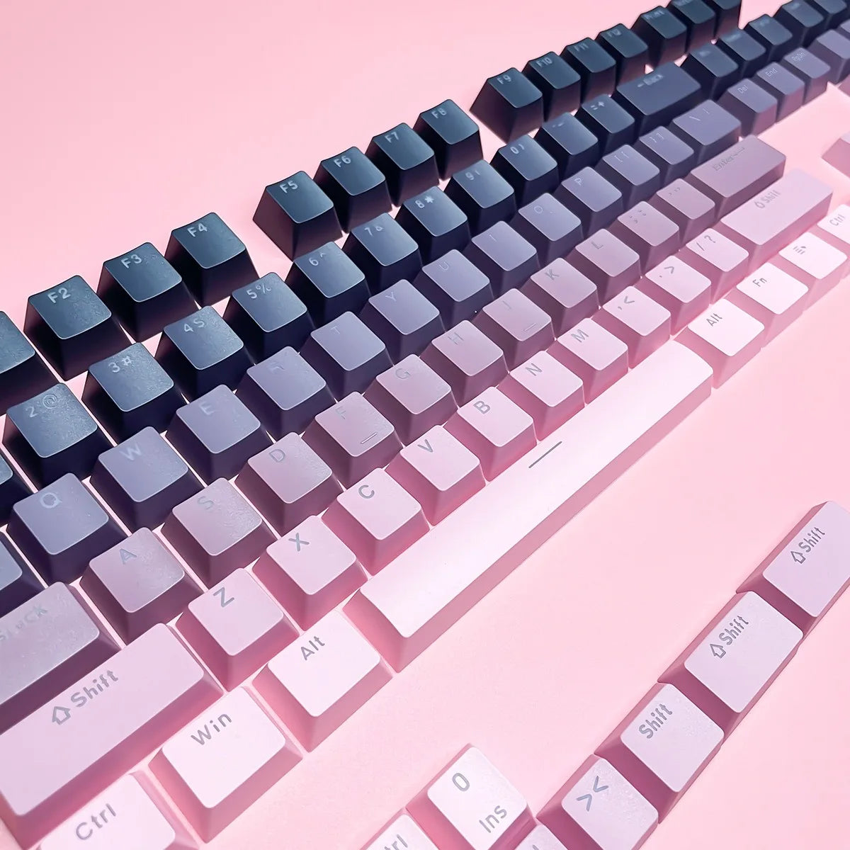 132 Keys OEM Profile Gradient backlit RGB Keycaps For Cherry Mx Switch Mechanical Gamer Keyboard PBT Keycap ISO Layout Key caps