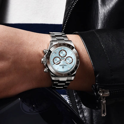 Relógio de pulso para homem PAGANI DESIGN – Modelo com mostradores coloridos, relógio de pulso de luxo com movimento de quartzo, cronógrafo equipado com um movimento