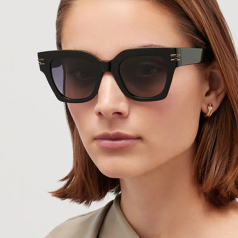 Ochelari de soare pătrați supradimensionați, la modă, de calitate superioară, cu protecție UV, pentru șofat, pentru bărbați și femei, cu personalitate, ochelari unisex