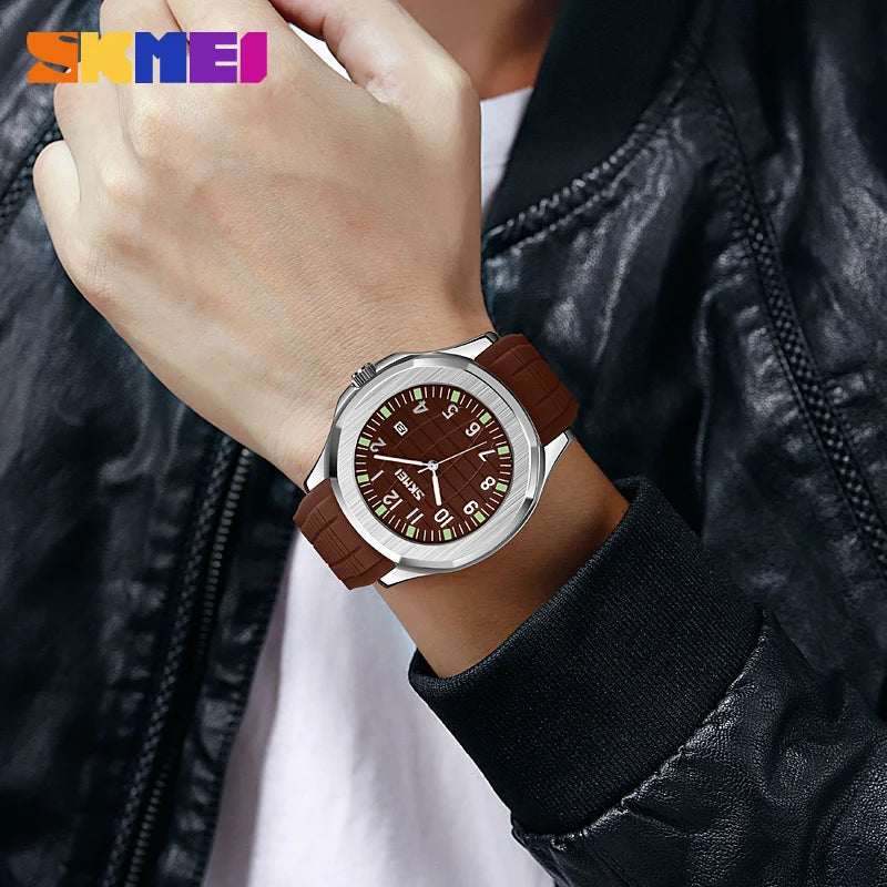 Skmei 9286 Luxe sporthorloge met datum en siliconen band voor heren (Relogio Masculino) met quartz-uurwerk