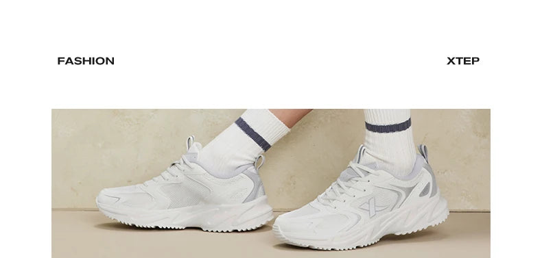 Xtep Casual Shoes For Men Summer Durability Men's Sports Shoes Wear-Resistant Lace Up Non-Slip Outdoor Shoes 876219320026