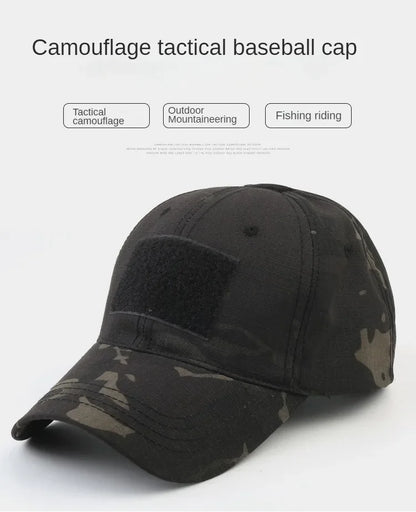 Camouflage Baseball Cap Outdoor Men's Tactical CP Adjustable Hat Sports Cycling Duck Tongue Cap