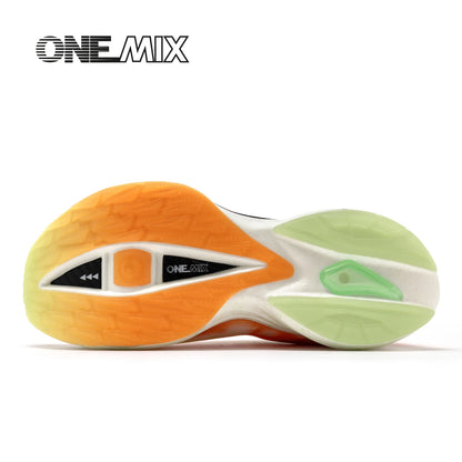 ONEMIX Nové nylonové běžecké boty s karbonovou deskou pro maraton a závody – tlumící nárazy, profesionální stabilní opora, ultralehké tenisky s odrazem