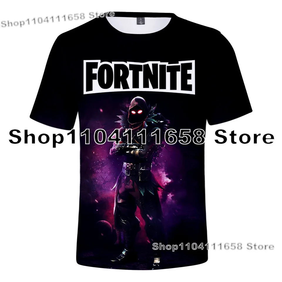 Banana Peely T-Shirt Damen-Tee Kinder F-Fortnite T-Shirt für Herren mit 3D-Druck, Battle-Royale-Game-Sommertop, Geburtstagsgeschenke
