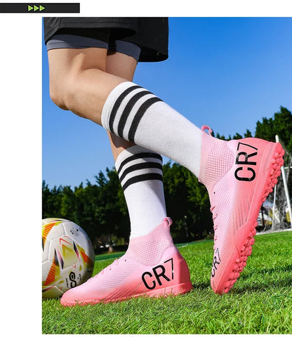 Nouvelles chaussures de football pour hommes, chaussures de soccer de haute qualité, crampons, chaussures de futsal professionnelles pour femmes, vente chaude, baskets unisexes ultra-légères TF/FG