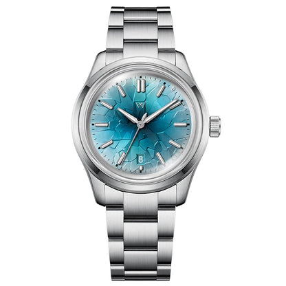 WM Watch Automatic Mechanical Watch NH35 Glacier Series 100M Waterproof AR Coated Sapphire Welly Merck Watch for Men WM226