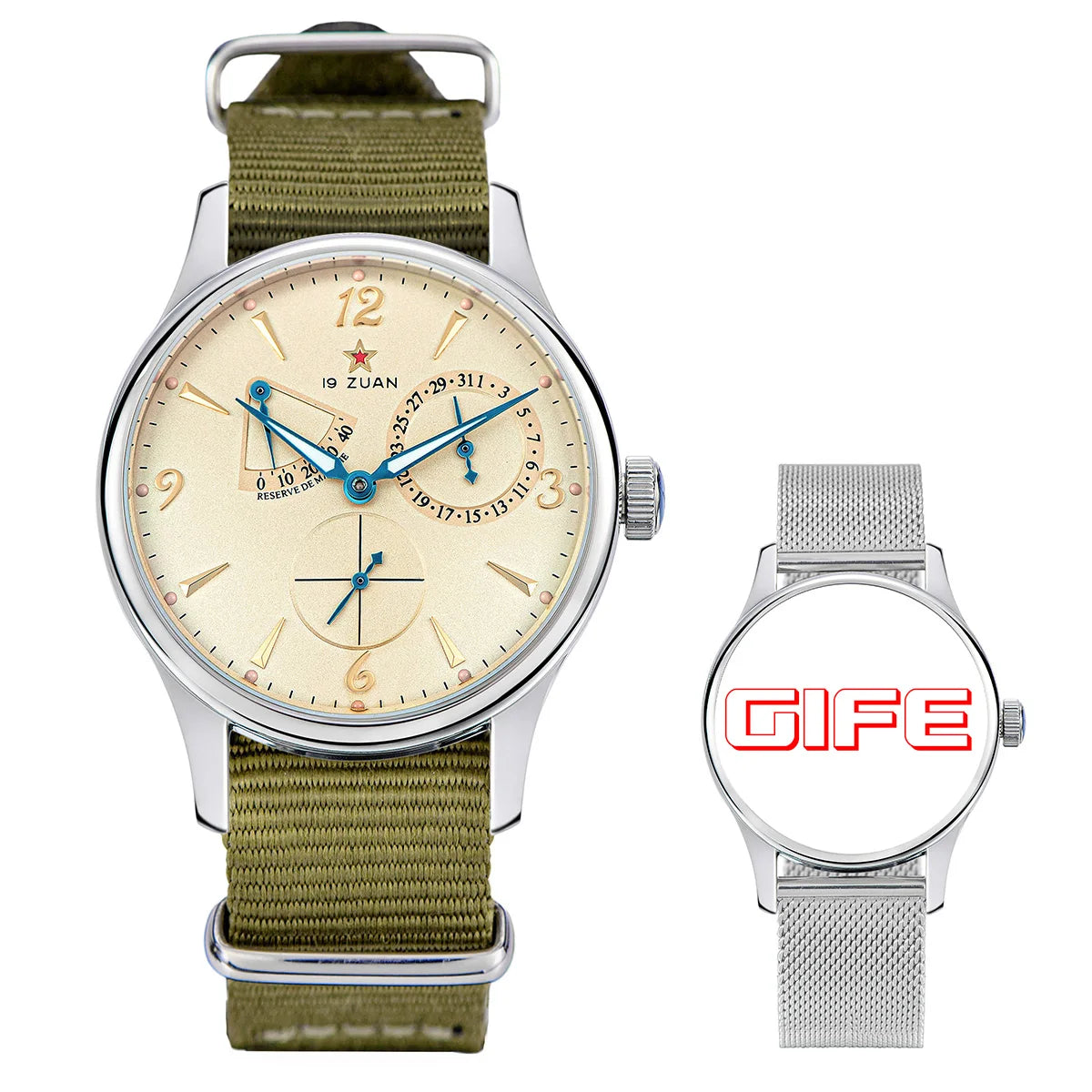 Men's Watch Pilot 40mm 1963 Automatic Mechanical Wristwatch Tianjin ST1780 Movement Army Designer Clock Men's Watches New 2024