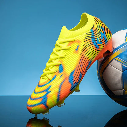 Nouvelles chaussures de football pour hommes, crampons antidérapants, chaussures de sport d'extérieur, chaussures de football ultralégères FG, crampons longs, baskets de match