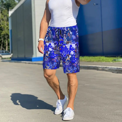 Pantalones cortos de pijama personalizados de Sonic the Hedgehog para hombre, para dormir y estar por casa