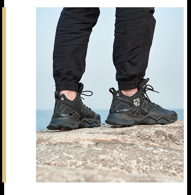 Rax Men's Waterproof Hiking Shoes Breathable Hiking Boots Outdoor Trekking Boots Sports Sneakers Tactical Shoes
