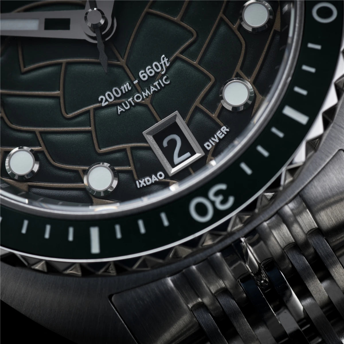 IXDAO IPOSE 2026 New Men's Automatic Mechanical Watch Poseidon Pattern Diving Watch 20Bar Stainless Steel BWG-9 Reloj Hombre