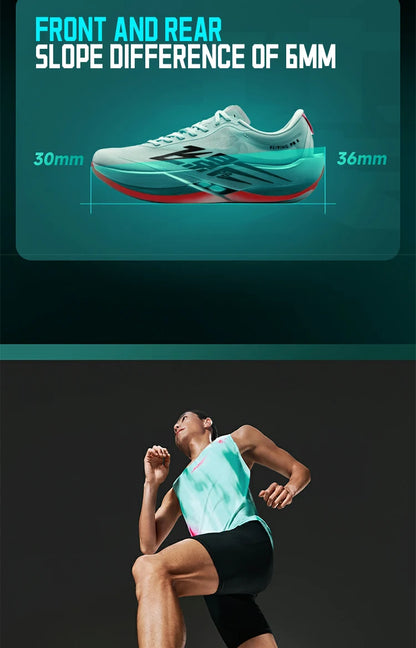 QIAODAN Feiying PB6.0 Men's Marathon Racing Running Shoes with Full Palm Carbon Plate, Lightweight Sports Sneakers QDB023261299