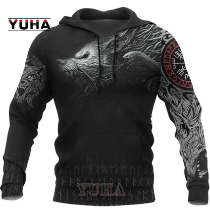 Wolf Printed Hoodies Men 3D Hoodies Brand Sweatshirts Jackets Quality Pullover Fashion Tracksuits Animal Streetwear Out
