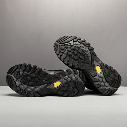 Botas de caminhada de cano alto para homem HIKEUP, calçado de inverno para exterior, com atacadores, antiderrapante, desportivo e casual, botas de trekking em camurça, quentes para homem