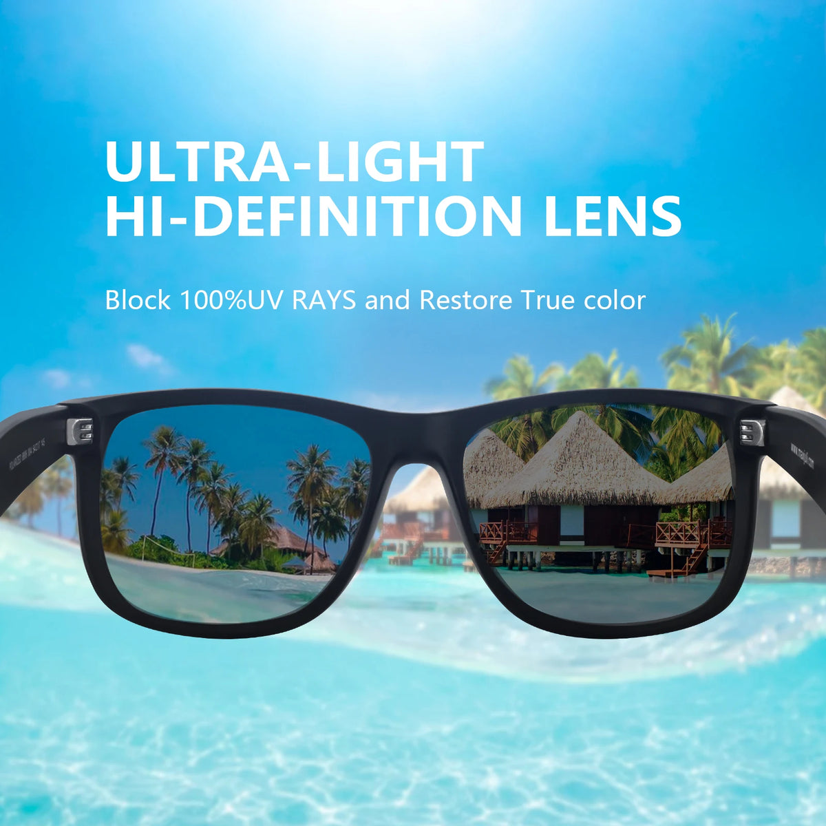 JULI Polarized Sunglasses for Men Women Rectangular Sun Glasses Driving Running Fishing Male Glasses UV400 8806